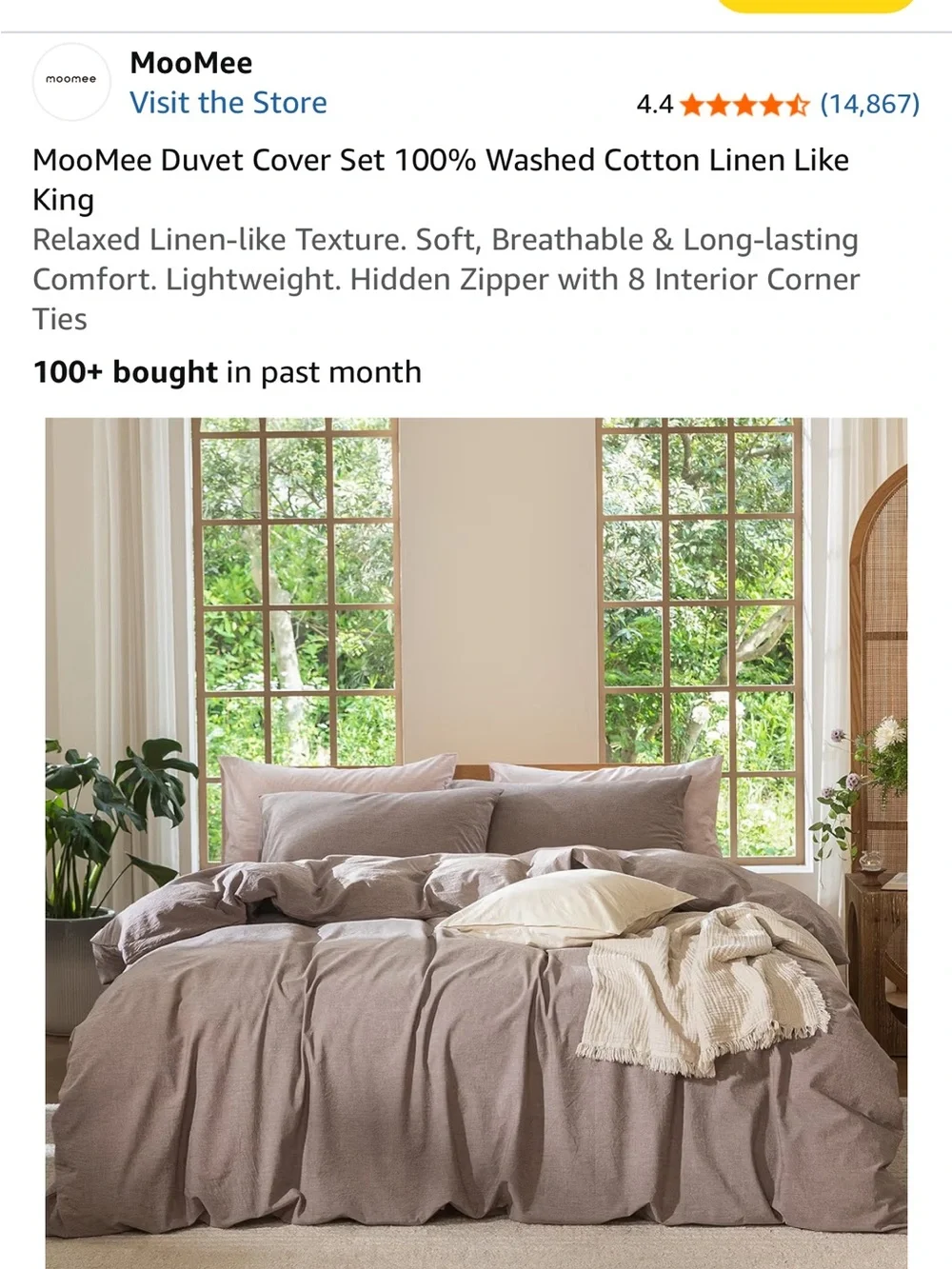 MooMee Duvet cover set King Size without comforter